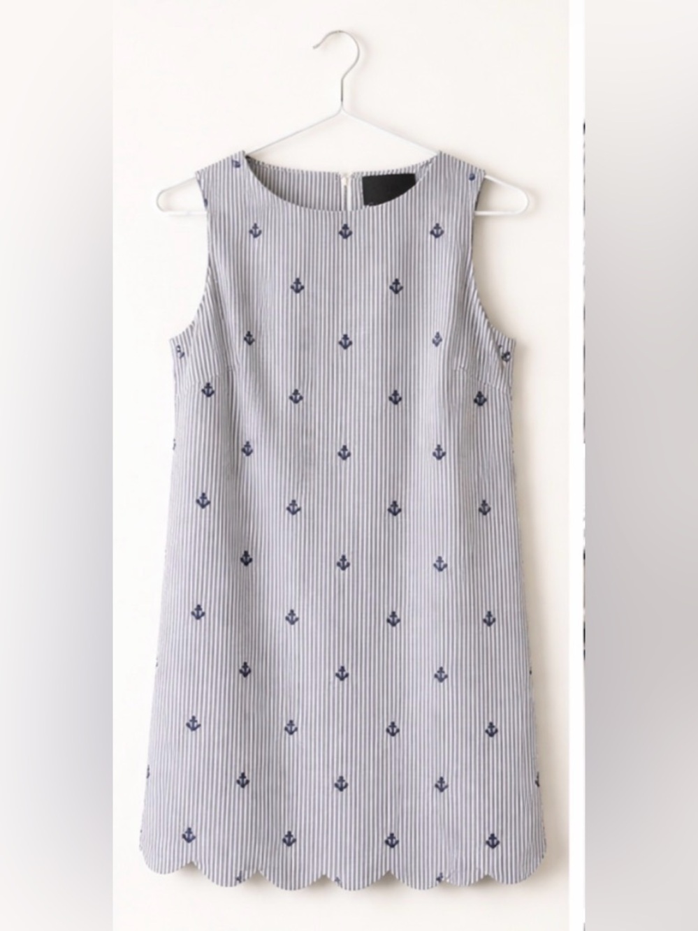 Cynthia Rowley Navy Anchor Stripe Shift Dress